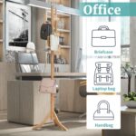 Coat Rack Freestanding, Bamboo Cactus Coat Tree, Adjustable Height Wooden Coat Stand with 6 Hooks, kids coat rack, Used In The Bedroom Living Room, Office To Hang Clothes, Hats, Bags - Image 7