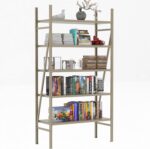 RIGID 5-Tier Metal Storage Rack | Heavy Duty Steel Boltless Shelving Unit for Kitchen, Garage, Living Room, Bedroom | Display Storage Organizer Shelf (Beige, 201.5x110.5x38.5 CM) – Assembled