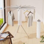 BOQORAD Tripod Clothes Drying Rack,Drying Rack Clothing Foldable,Standing Dry Racks,Laundry Drying Rack,Clothes Hanger Rack,Laundry Rack Folding,Collapsible,Retractable(16 Aluminium Poles) - Image 2