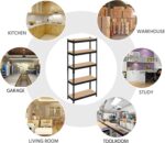 Topeakmart 5-Tier Utility Shelves, Metal Storage Shelves, Adjustable Shelving Units, Boltless Assembly, Garage Shelves Shed Shelving for Warehouse Garage Shed Basement- Black, 27.5 x 12x 60 Inch - Image 7