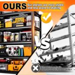 46 ''W Storage Shelves, 71‘’H Garage Shelving, Adjustable Garage Shelves, 3000lbs Heavy Duty Shelving ,5 Tier Garage Storage Shelves,Easy-To-Install Metal Shelf Storage Rack Shelving Unit For Kitchen - Image 7