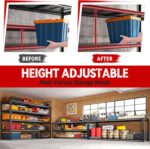 REIBII 55" W Garage Shelving, 3000LBS Garage Storage Shelves Heavy Duty Shelving Adjustable Metal Shelving Unit for Storage Rack Garage Shelves Industrial Storage Shelf 55" W x 26" D x 78" H 2PCS - Image 5