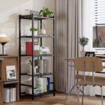 Storage Shelves, 5-Tier Metal Shelving Unit with Adjustable Feet, Compact Shelf Organizer for Garage, Kitchen, Pantry and Closet Organization,11.8" x 17.7" x 56.3", Black - Image 7