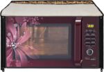 Glassiano Geometric Gold Printed Microwave Oven Cover for Samsung 28 Litre Convection Microwave Oven MC28H5025VB/TL, Black - Image 6
