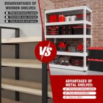 59" Garage Shelving，Basement Shelving Utility Shelf Rack, Shelving Metal Units, Adjustable 5 Tier Shelf and Storage Metal Rack， for Storage Rack Garage Shelves, 39.4 "W * 15.7 "D - Image 7