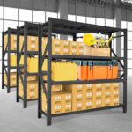 4-Tier Storage Shelf, Heavy Duty Shelf Storage, Warehouse & Garage Shelving Unit, Shelfs Storage With 300KG/Shelf Rack Weight Capacity, Storage Shelves Size 200 x 60 x 200CM (Black) - Image 2