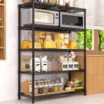 Wire Shelving 5 Tier Storage Shelves NSF Certified Heavy Duty Steel Metal Shelf Adjustable Rolling Rack Kitchen Garage Closet Pantry Laundry - Image 2