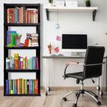 Oskar 5-Tier Shelving Unit, D 14 x W 30 x H 75 Inches, Heavy-Duty Storage Shelf, Multipurpose Organizer For Home, Kitchen, Basement, Laundry Room, Easy Assembly, Made With Recycled Materials, Black - Image 2