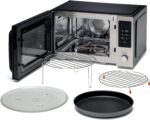 KENWOOD 30L 4-in-1 Microwave Oven + Air Fryer +Grill+ Convection with 19 Preset Programs,Digital Display,5 Power Levels,Defrost Function,95 Minutes Timer,Clock Function 1000W MWA30.000BK Black/Silver - Image 4