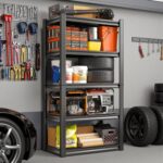 Heavy Duty Shelving Units Metal Storage Rack Garage Shelves for Tools and Kitchen Items Adjustable Shelf for Garage Warehouse Pantry Closet Kitchen (5 Tier 76 CM) - Image 2