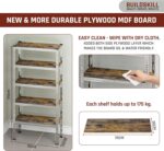 BUILDSKILL 5-Tier Multipurpose Storage Rack | Bolt-Free Assembly | Galvanized Metal | Thick MDF Board | 175kg Capacity Per Shelf | 170x70x30cm Adjustable Shelf Rack for Home, Garage & Shop | Silver - Image 4