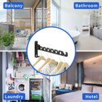 Wall Mounted Drying Rack Clothing Foldable for Laundry Room, Clothes Drying Rack Folding Indoor, Matte Black - Image 8