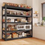 Lauxery 5 Tier Metal Garage Shelving Unit 72x48x24-3000LBS Heavy Duty Storage Rack, Adjustable Boltless Wide Shelves, Freestanding Utility Shelf - Image 8