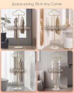 Gold Cloud Coat Rack, Freestanding Clothes Rack with Heavy Duty Marble Base, Gold Clothes Display Stand, Small Space Coat Tree for Corner, Bedroom, Boutique, Entryway - Image 7