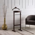 Proman Products Kingston III Valet Stand with Drawer, Contour Hanger, Trouser Bar, Tie & Belt Hooks and Shoe Rack - VL16260 - Image 2