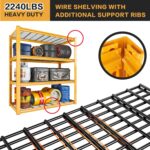 REIBII 40" W Garage Shelving 2240 LBS Storage Shelves Heavy Duty Metal Shelving 4 Tier Metal Shelves for Storage Adjustable Garage Shelf for Kitchen Pantry Warehouse Basement 40"W × 19.5"D × 59.5"H - Image 4