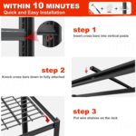 REIBII 55.2" W Garage Shelving Heavy Duty Garage Storage Shelves 3000LBS Adjustable 5 Tier Metal Shelving Unit for Storage Rack Storage Shelves Industrial Storage Rack Shelf,55.2" W x 26" D x 78" H - Image 6