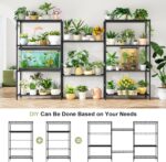 45.5''W Storage Shelves for Storage 5 Tier Adjustable Heavy Duty Metal Industrial Utility Shelving Unit for Kitchen, Pantry, Warehouse, Basement, Dorm 45.5" W x 71" H x 17.5" D (5 Tier) - Image 6
