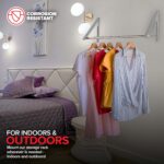 Stock Your Home Retractable Closet Rod and Clothes Rack - Wall Mounted Folding Clothes Hanger & Drying Rack for Laundry Room Closet Storage & Organization, Aluminum, Easy Installation (Silver) - Image 7