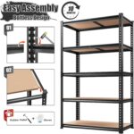 5-Tier Heavy Duty Metal Shelving Unit 183H x 90W x 30.5Dcm, 900KG Capacity, Adjustable Corner Shelf Rack for Storage, Boltless Assembly Pantry - Image 6