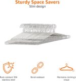 Amazon Basics Stainless Steel Clothes Hangers - Pack of 50, Chrome - Image 3