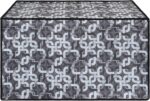 Glassiano Geometric Grey Printed Microwave Oven Cover for Samsung 28 Litre Convection Microwave Oven MC28H5025VB/TL, Black - Image 5