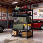 Garage Shelving Unit, Heavy Duty Metal Adjustable Storage, Steel Shelves, Industrial Shelves for Heavy Tools and Equipment, Ideal for Garage, Basement, Black (5-Tier, 77.4" H x 47.2" W x 23.6" D) - Image 2