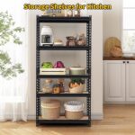PeakPursuit Storage Shelving Unit, 5-Tier Adjustable Metal Storage Shelves, 48" L x 24" W x 72" H Heavy Duty Garage Storage Shelves for Kitchen Pantry Basement Bathroom Laundry - Image 4