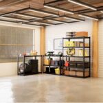 5-Tier Boltless Steel Shelf – Storage Rack with Rolled-Edge Frame & Thick MDF Boards, Ideal for Garage, Warehouse, Shop, Office, or Home Use (Black Frame & Black MDF, 183 * 90 * 40cm, 5 Tier) - Image 6