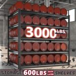 REIBII 55" W Garage Shelving 3000LBS Heavy Duty Storage Shelves 5 Tier Adjustable Metal Shelving Unit for Storage Rack Garage Storage Shelves Industrial Utility Shelf, 55" W x 24" D x 72" H - Image 4