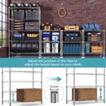 MZG 5-Tier Adjustable Heavy-Duty Metal Wire Storage Shelving Unit with Wheels (Chrome, 45 × 120 × 180 cm) for Garage, Warehouse, Supermarket, Balcony and Garden - Image 4