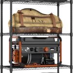 MZG 5-Tier Adjustable Heavy-Duty Metal Storage Shelving Unit, Industrial-Grade Steel Wire Rack for Garage, Warehouse, Supermarket, Balcony and Garden (Black, 40 × 85 × 174 cm), 567 kg Capacity