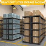 3000LBS Garage Shelving Heavy Duty 48″W Metal Shelving for Garage,72″H Standing Shelf Units ，5 Adjustable Levels Garage Shelving Units and Storage，Storage Rack for Garage Organazation.1PCS… - Image 7