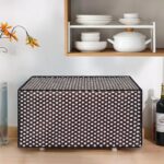 Glassiano Polka White and Black Printed Microwave Oven Cover for Samsung 32 Litre Convection Microwave Oven CE117PC-B2/XTL Black - Image 3