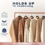FEELINGS Velvet Hanger Set - 12 PCs Assorted Hangers for Wardrobe & Closet Storage, Space-Saving Cloth Display Rack, Plastic Clothes Hanger (Black) - Image 4