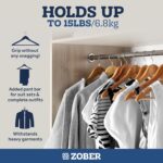 Zober Wooden Suit Hangers 30 Pack with Non Slip Pants Bar - Smooth Finish Solid Wood Coat Hanger with 360° Swivel Hook & Precisely Cut Notches for Camisole,Jacket,Pant,Dress Clothes Hangers - 1 Count - Image 4