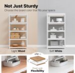 HOMEDANT 5 Tier Laminated Boltless Heavy Duty Garage Storage Adjustable Wide Size Metal Shelving Unit (1, (Shelf-W). 24.4" Wx16.5 Dx59.5 H) - Image 11