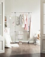 Songmics Clothes Rack , Grey , (101-163) x 49 x (113-198) cm , LLR401 - Image 2
