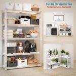 5-Tier Boltless Steel Shelf – Storage Rack with Rolled-Edge Frame & Thick MDF Boards, Ideal for Garage, Warehouse, Shop, Office, or Home Use (White Frame & White MDF, 183 * 90 * 40cm, 5 Tier) - Image 4
