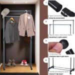 WT-EASYCARE Double Hanging Rod Garment Rack with Rolling Casters – Durable, Rust-Free Steel, Lockable Wheels, Space-Saving Bottom Shelf - Ideal for Home, Studio, Bedroom, Hostel or Guest Rooms - Image 3