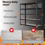 Storage Shelves with Pegboard,72“*48" Wide 24”Heavy Duty Garage Shelving Units and Storage,Metal Shelving Adjustable Shelves,Garage Storage Rack,Industrial Utility Organization For Kitchen,Pantry - Image 4