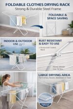 Heavy-Duty Clothes Drying Stand | Foldable Laundry Drying Rack & Clothes Dryer | Indoor/Outdoor Use - Image 6