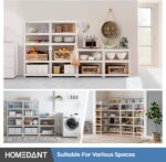 HOMEDANT 5 Tier Laminated White Boltless Metal Shelving Unit Adjustable Garage Storage Utility Rack Heavy Duty Shelves Organization Multipurpose Shelf Warehouse Pantry 28" W x 12.3" D x 59.5" H 1Pack - Image 9