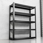 5 Tier Garage Shelving Units 72" H Storage Adjustable Shelves 2500LBS Heavy Duty Metal Shelves Utility Industrial Shelving Rack for Garage Warehouse Pantry Basement,Black (15.7" D×35.4" W×72" H) - Image 5