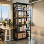 RIGID Metal Slotted Angle Rack | 5 Tier Storage Shelf Organizer | Heavy Duty Multipurpose Rack for Kitchen Living Room Garage Storage (Black, 205x91.7x45.5 cm) – Assembled - Image 2