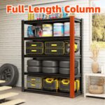 5-Tier Heavy Duty Garage Shelving Unit - Adjustable Metal Storage Rack with Lockable Wheels Industrial Standalone Shelf for Warehouse Shed and Home nization (90×40×183cm) - Image 4