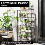 IZEUK 5-Tier Heavy Duty Metal Storage Shelves, 15.7" D x 33.5" W x 68.5" H, 1250 lbs, Black, Adjustable Wire Shelving Unit,Storage Rack for Kitchen, Garage and Closet Organizer - Image 7