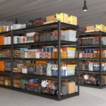REIBII 48" Wide Garage Storage Shelving Heavy Duty 72" H Garage Shelves 3000LBS Heavy Duty Shelving Adjustable 5 Tier Metal Shelving for Garage Storage Shelving Industrial Shelving Storage Rack, 4P - Image 8