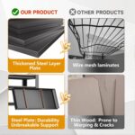 48''W Garage Shelving, 5 Tier Heavy Duty Storage Shelves,88''H Metal Garage Shelves Units,3000 lbs Adjustable Standing Shelf with Thickened Double-Layer Posts, for Garage,Basement, Warehouse,Black - Image 6
