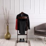Proman Products Kingston III Valet Stand with Drawer, Contour Hanger, Trouser Bar, Tie & Belt Hooks and Shoe Rack - VL16260 - Image 3